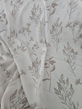Cream & Taupe Wildflower Silhouette {by the half yard}