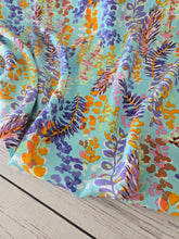 Aqua & Bright Vines Rayon Challis {by the half yard}