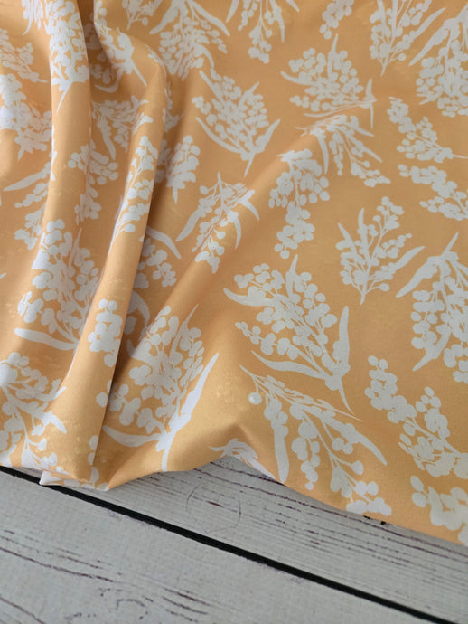 Saffron Branch Print Opaque Diamond CEY {by the half yard}