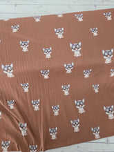 Exclusive Design- Rust Fox Print Double Brushed Poly (DBP) Knit {by the half yard}