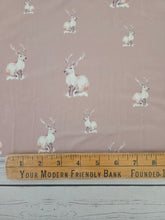 Exclusive Design- Taupe Caribou Print Double Brushed Poly (DBP) Knit {by the half yard}