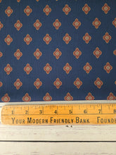 Exclusive Design- Navy & Rusty Red Geometric Print {by the half yard}