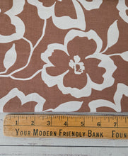 Brown & Ivory Floral Rayon Nylon {by the half yard}