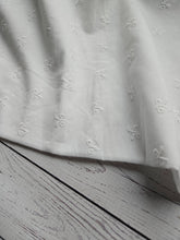 White Bow Embroidered Cotton {by the half yard}
