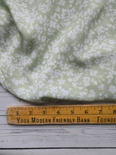 Light Green Floral Woven Look Polyester {by the half yard}