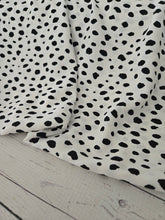 White & Black Spots Silky Polyester {by the half yard}