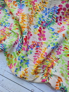 Bright Vining Floral Rayon Challis {by the half yard}