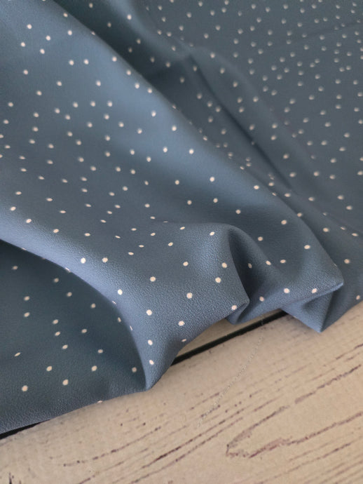 Dusty Blue Random Dots {by the half yard}