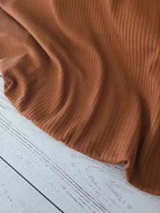 Solid Rust Yummy Rib Knit {by the half yard}