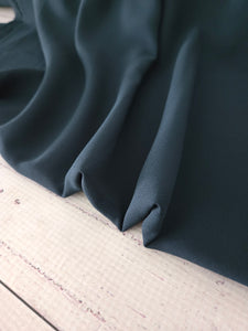 Solid Dark Rainforest Triple Georgette {by the half yard}