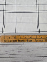 White & Black Large Plaid Cotton Blend {by the half yard}