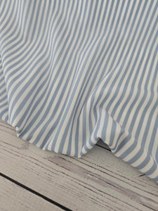 Exclusive Design- Light Blue Small Stripes {by the half yard}