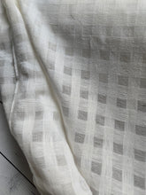 White Gingham Gauze Cotton/Rayon Linen Blend {by the half yard}