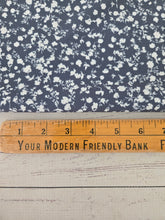 Slate Petite Floral Print Poly Slub {by the half yard}