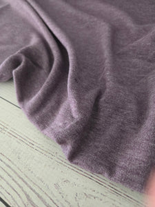 Solid Heathered Mauve Medium Weight Stretch French Terry Knit {by the half yard}