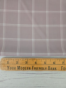 Exclusive Design- Tan & White Window Pane Plaid {by the half yard}