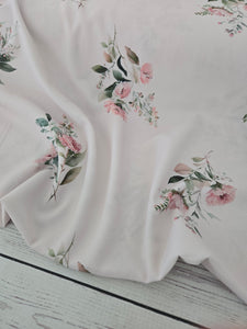 Exclusive Design- Barely Blush & Pink Floral Print {by the half yard}