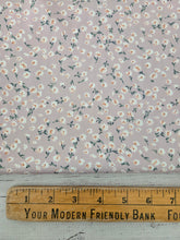 Light Mauve Petite Floral Poly Slub {by the half yard}