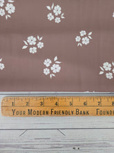 Exclusive Design- Dark Caramel & Cream Floral Print {by the half yard}