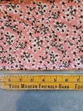 Coral & Tan Petite Floral Double Brushed Poly (DBP) Knit {by the half yard}