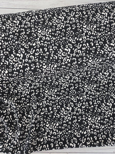 Black & White Animal Print Silky Polyester {by the half yard}