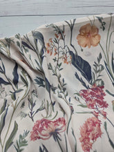 Cream Botanical Floral {by the half yard}