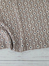 Distressed Olive Floral Stripes Linen Look Poly {by the half yard}