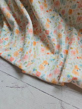 White & Colorful Petite Floral Textured Knit {by the half yard}