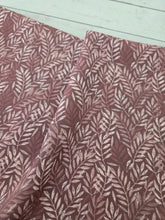 Mauve Taupe Foliage Print Poly Slub {by the half yard}
