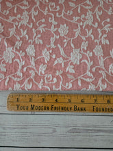 Peach & White Floral Jacquard Knit {by the half yard}