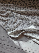 White & Gray Animal Print Lightweight Liverpool Knit {by the half yard}