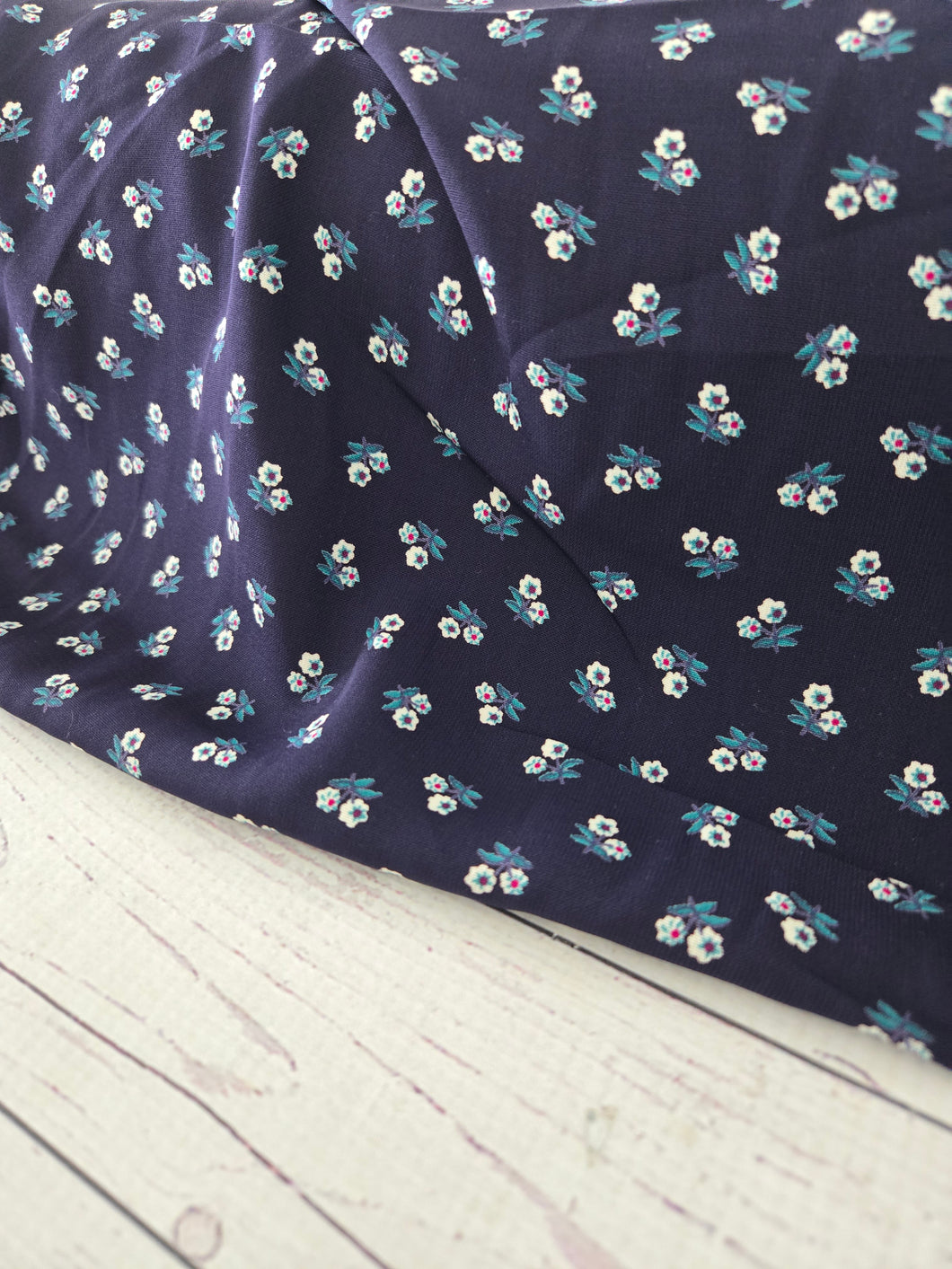 Navy Petite Floral Print {by the half yard}
