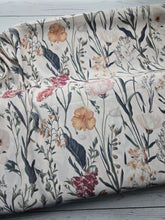 Cream Botanical Floral {by the half yard}