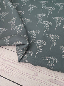Exclusive Design- Dusty Olive & Tan Botanical Outline Print {by the half yard}