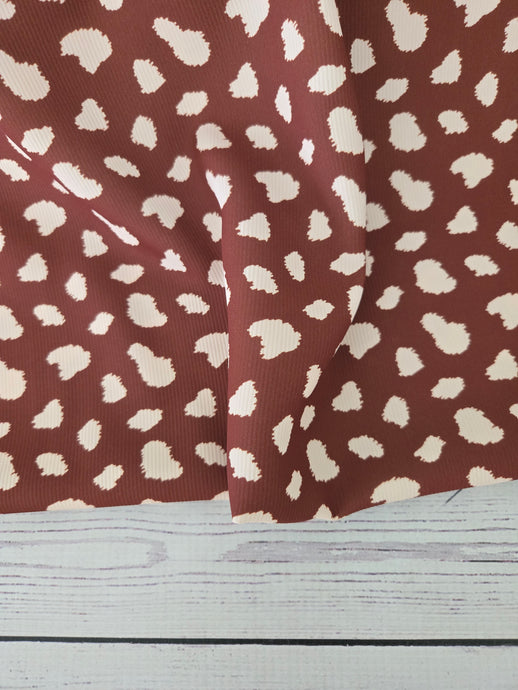 Rust & Cream Splotch Print {by the half yard}
