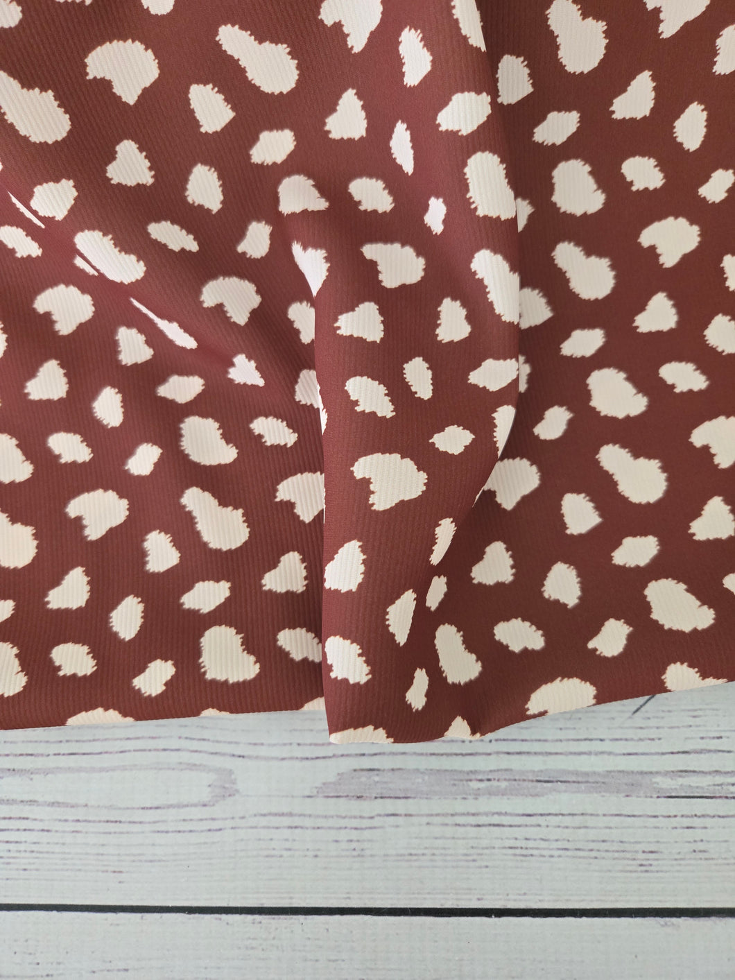 Rust & Cream Splotch Print {by the half yard}