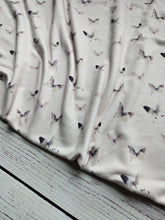Exclusive Design- Barely Blush Butterfly Print Double Brushed Poly (DBP) Knit {by the half yard}