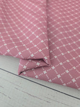Dark Rose Diagonal Geometric Print Poly Slub {by the half yard}