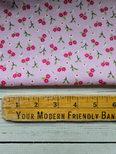 Pink Petite Floral Textured Cotton Spandex Knit {by the half yard}