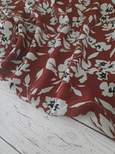 Dark Rust Floral Print {by the half yard}