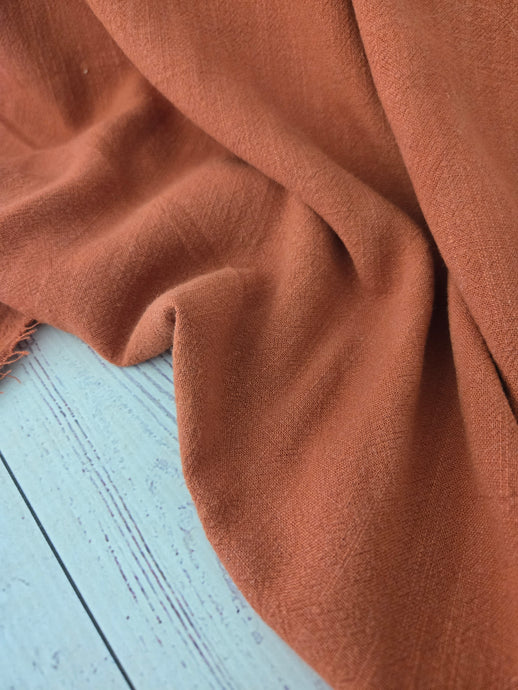 Rust Sand Washed Rayon Linen Blend {by the half yard}