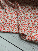 *REMNANT* 1.25 Yds- Petite Strawberries Cotton Spandex Knit