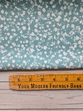 Chateau Green & White Petite Floral Opaque Petite Swiss Dot 100% Polyester {by the half yard}