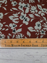 Dark Rust Floral Print {by the half yard}