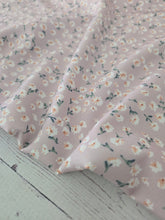 Light Mauve Petite Floral Poly Slub {by the half yard}