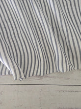 Charcoal & White Pinstripe Double Gauze Cotton {by the half yard}
