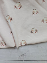 Exclusive Design- Pale Blush Crabs Cotton Spandex Knit {by the half yard}
