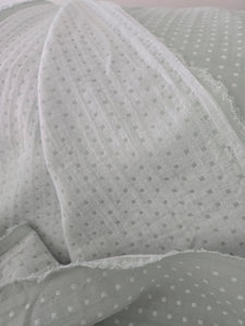 Light Sage Petite Squares Double Gauze Cotton {by the half yard}