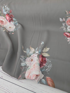 Exclusive Design- Olive Large Floral {by the half yard}