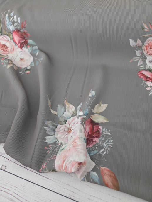 Exclusive Design- Olive Large Floral {by the half yard}